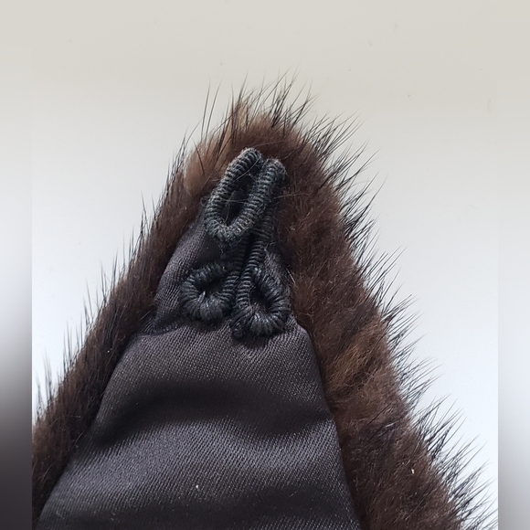 Fur Triangular Accessory with Hook and Loop Clasp - Picture 5 of 8